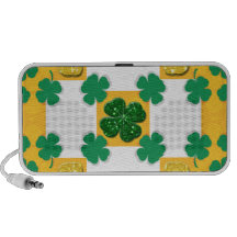 Four Leaf Clover Sparkle Hearts Mini Speakers