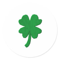 Four Leaf Clover stickers by StPatricksDayStore Four Leaf Clover stickers