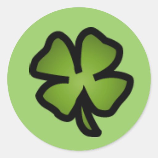 Four Leaf Clover Sticker Zazzle