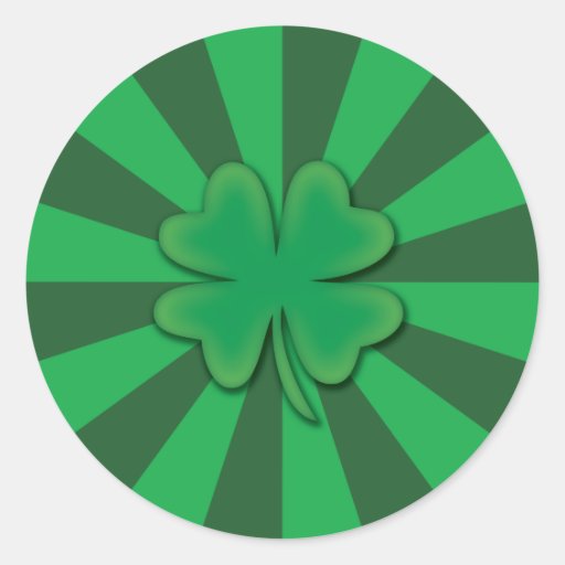 Four leaf clover stickers Zazzle