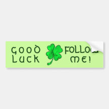 FOUR LEAF CLOVERS BUMPER STICKER