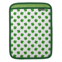 Four leaf clovers in green fade sleeves for iPads