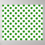 Four leaf clovers in green fade print