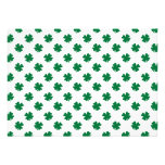 Four leaf clovers in green personalized announcements