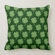 Four Leaf Clovers Throw Pillow