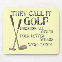 Four Letter Word mousepads by HobbyTees Four Letter Word mousepads
