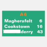 FOUR Londonderry Road Sign Rectangle Sticker