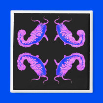 Four Lucky Purple Fish