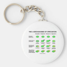 Four Mechanisms Of Speciation (Evolution) Keychain