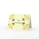 Four Pale Yellow Roses Wedding Invitations card
