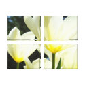 Four Panel Tulip Botanical Canvas prints Floral wrappedcanvas