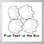 four paws shirt logo posters