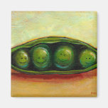Four peas in a pod fun unique original art fridge magnets