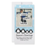 Four Penguins Holiday Photo Greeting Card