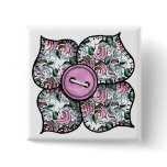 Four petal flower with stitched pattern petals buttons