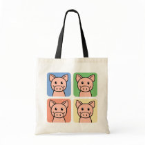 Four Pigs Tote Bags