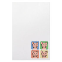 Four Pigs Personalized Stationery
