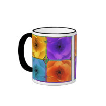 Four Poppies Mugs