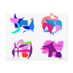 Four postcards