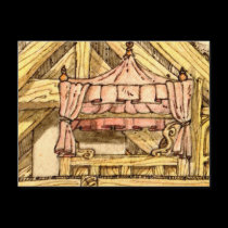 Four Poster post card postcards by SeagerArtworks Four Poster post card postcards