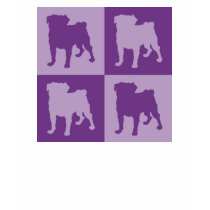 Four Purple Pugs Tees t-shirts