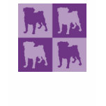Four Purple Pugs Tees T Shirts