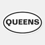 FOUR Queens Oval Stickers