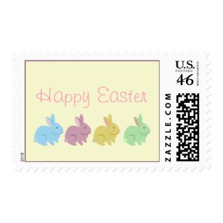 Four Rabbits Easter Postage stamp