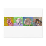 Four Rat Paintings Post Cards