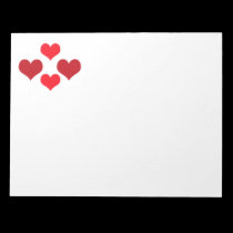 Four Red Hearts Notepad notepads