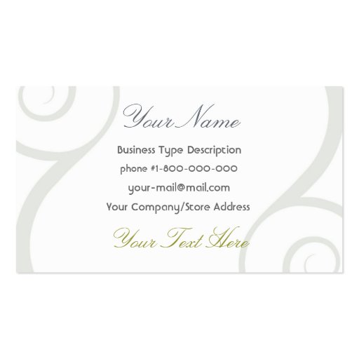 Four Seasons Business Card Template (back side)