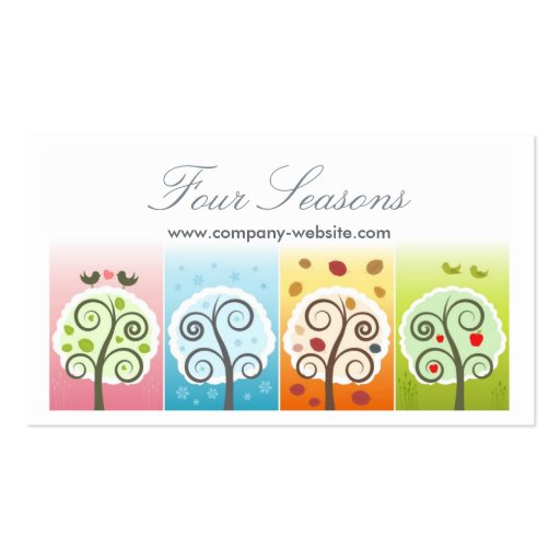 Four Seasons Business Card Template (front side)