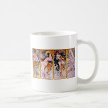 Four Seasons by Alphonse Mucha Mugs