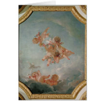 Four Seasons in the Salle du Conseil  - Spring Greeting Cards