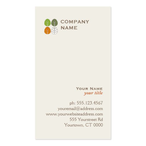 Four Seasons Logo Business Card (front side)