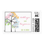 Four Seasons Trees Invitation Announcement Stamps