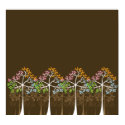 Four Seasons Trees on Brown Poster posters