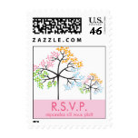 Four Seasons Trees TQ / RSVP Custom Wedding Stamps