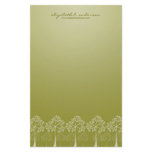 Four Seasons Trees White Note Card Stationery