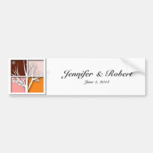 Four Seasons Window Pane: Nature Inspired Bumper Sticker