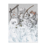 Four Snowmen of the Apocalypse Postcard