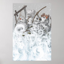 Four Snowmen of the Apocalypse Print