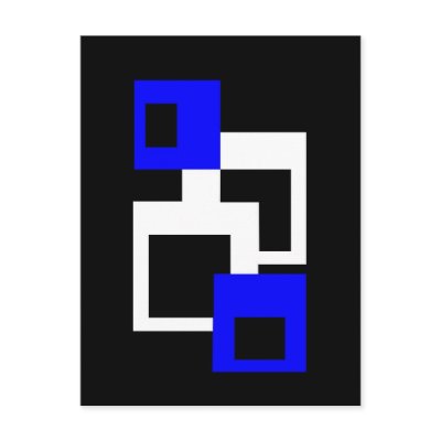 Four Squares Postcards by lonvig