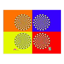 Four Squares Postcard postcards