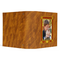 Four-Star Gold and Maroon Frame - Insert Photo! 3 Ring Binder