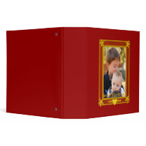 Four-Star Gold and Maroon Frame - Insert Photo! 3 Ring Binder