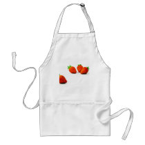 Four Strawberries On White Background aprons by lifesphere Four Strawberries On White Background aprons