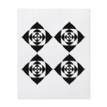 Four Stylish Black Flowers. On White. Custom Flyer