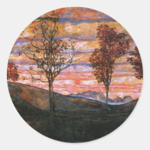 Four Trees Sticker