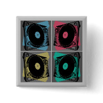 Four Turntables Pin